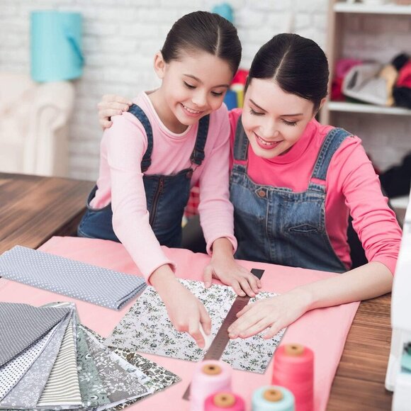 10 Pieces 20 x 20 Inch Squares Floral Patchwork Quilting Gray Square Bundle Fabr - Picture 7 of 7